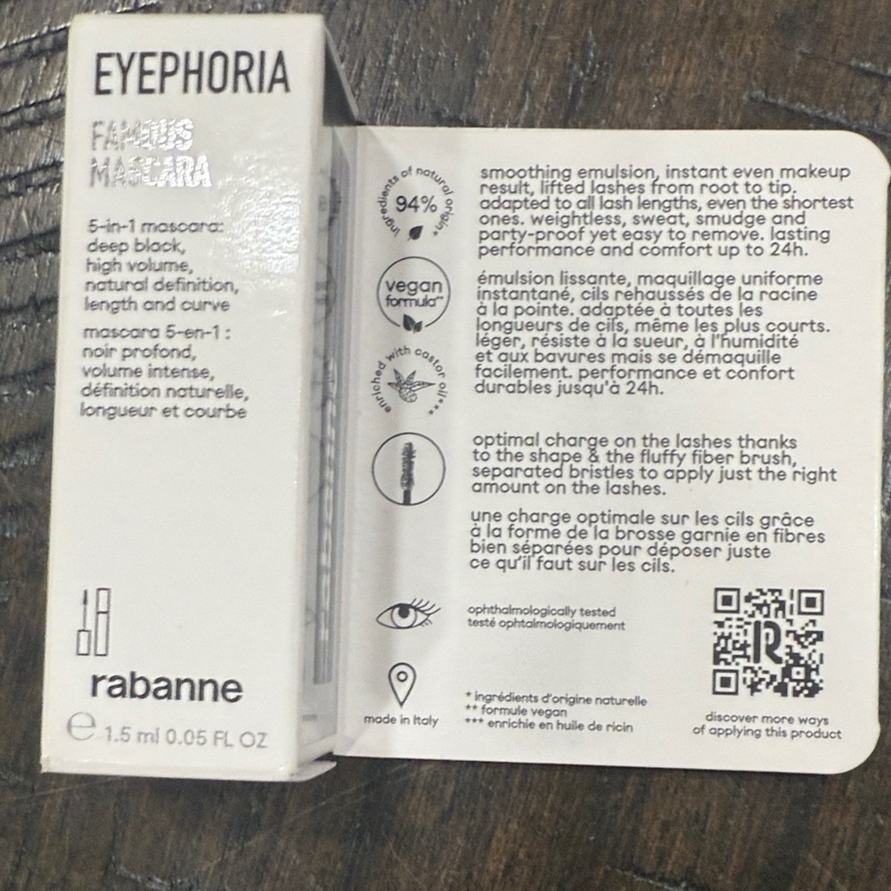 Paco Rabanne Eyephoria Deep Black Mascara Travel size